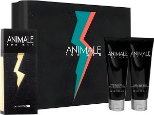 Kit Animale for Men Masculino Perfume 100ml + Gel de Banho + Po de Barba
